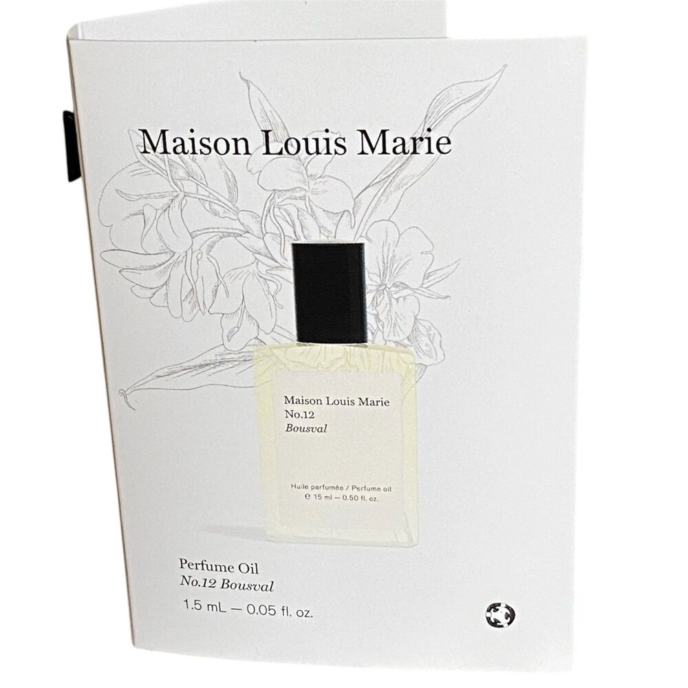 MAISON LOUIS MARIE No.12 Bousval EDP .05oz/1.5mL Womens Perfume Sample  New